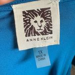 Anne Klein  ocean blue gold chain links top size 1X Photo 3