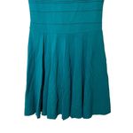 Parker Lacey Pin Tuck Fit and Flare Sleeveless Dress Alpine Teal Green Small Photo 7