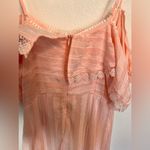 Dark Pink Off The Shoulder Tired Lace Maxi Dress Size 8 Photo 6