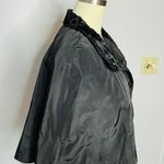 Betsey Johnson Black Fur Lined Cape Coat- Size Medium- Missing Belt Photo 5
