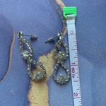 Dangling Teardrop Earrings Silver Rhinestone Evening Formal Jewelry Event Demure Photo 5