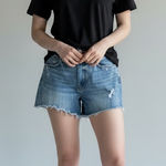 Evereve  Shorts Womens 25 Blue Denim The Ever Short Distressed Cut Off Photo 0