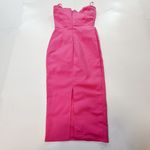 MORE TO COME Sophia Strapless Midi Dress in Pink Small Photo 10