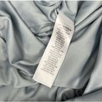 Adrianna Papell  Pleated Foil Dress Size 12 Blue Slate Multi Full Length Maxi Photo 5