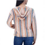 Lucky Brand NWT Women's Size Medium (8-10) Baja Sweater Hoodie, Multi Stripe M Photo 2