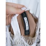 Tracy Reese Fairy Boho Lace Mini Dress 10 White Bridal Bachelorette Event Party Photo 3