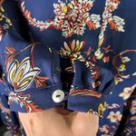 Emma & Michele  Women's 3X Blue Floral Long Sleeve Button Down Tiered‎ Dress New Photo 3