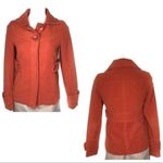 Charlotte Russe Short Coat Burnt Orange Button Front Womens Size Small Photo 10