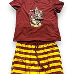 Harry Potter Wizarding World Gryffindor House Burgundy Pajama Set Size M Photo 0