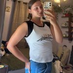 Tilly’s Retro Charlie Brown cut off tee tank top White Size M Photo 1