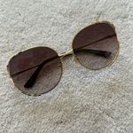 Gucci 59mm Round Sunglasses in Gold/Brown Gradient Photo 4