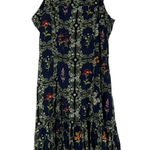 Agua Bendita Agua Benedita X Target Blue Ruffled Ditsy Floral Mini Dress XXS Tiered Boho Photo 0