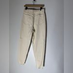 We Wore What  Jeans Washed Ivory Ultra High Rise Balloon Leg Tapered Denim Size‎ 30 Photo 1