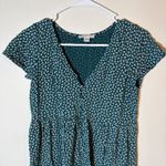American Eagle ‎ Floral Babydoll Dress Green Tiered Size Small Photo 1