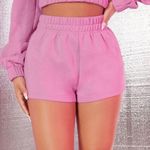 SheIn Pink Elastic Waist Sweat Shorts Photo 0