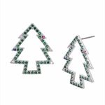 Betsey Johnson  Christmas Tree Earrings, Green Photo 1
