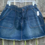 NOBO Dark Wash Cutoff Denim Jean Mini Skirt NWT | 21 Blue Size 3X Photo 0