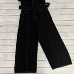 Greylin  Isla black Contrast Stich Tie Waist Jumpsuit Photo 4