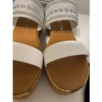 Toscanella Made in Italy Wedge Rhinestone Platform Sandal Silver White 10 NWOT Photo 4