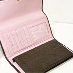 Coach  Julia Oh Snap Back Patent Brown Wallet Checkbook Multi Card Slot Photo 2