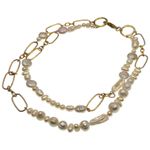 Mignonne Gavigan  14k Gold-Plated Renata Double Collar Freshwater Pearl Necklace Photo 1