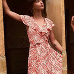 Free People  french quarter wrap ruffle print mini dress Photo 0