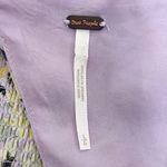 Free People Mabel Lilac Combo Purple Yellow Floral Sheer Puff Sleeve Top Large Photo 8