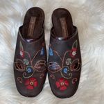 Brighton Embroidery Flower Fiona Leather Mules 7M Photo 1