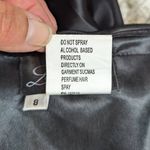 La Femme  Strapless Beaded Bodycon Satin Mini Dress Black Size 8 Photo 4