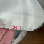 Vintage Checked Heavily Beaded Silver And Pearl Round Buckle Bling Belt Size 36 Photo 9