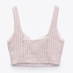 ZARA  light pink trendy tweed crop top NEW Photo 1