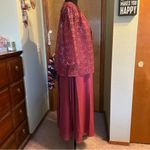 Pink chiffon sleeveless Mother of the Bride dress lace and sequins jacket 18W Photo 1