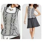 CAbi  #887 Medium Wonderfall Sweater Vest Peplum Shell Gray Fitted Cotton Blend Photo 1