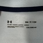 Under Armour ‎ Top Pullover ColdGear Fitted Half Zip Athletic Casual Blue Small Photo 5