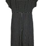 Altar'd State Altar’d State Black White Stripe Short Sleeve Jumpsuit Size Medium JD3712KMQ Photo 0