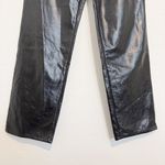 Good American Straight Leg Faux Leather Pants in Black Contemporary Work Size 26 Photo 2