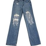Aeropostale  Distressed Straight Leg Baggy Denim Blue Jeans Size Women's 2 Photo 0