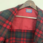 Pendleton Vintage 60 70s  Wool Plaid Hunting Shirt Jacket Medium Blazer Red Black Photo 5