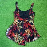 Jantzen Vintage 90s Women's 10 Swimsuit One Piece Floral Skirt Beach Vacation Photo 4