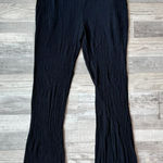 Three Dots  Black Crinkle Gauze Smocked Waist Pants Pockets L2 Photo 0