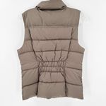Gap Brown Snap Zipper Front Closure Lined Puffer Vest Women's Size Medium FLAWED Photo 1