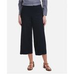 Vince NWT ‎ Wide Leg Cropped Pants Women Sz 8 Black Linen Blend Minimalist Career Photo 1