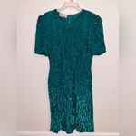Laurence Kazar Vintage Elegant Green Dress New York Black Tie Cocktail Dress Photo 4