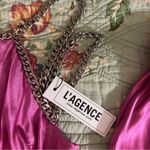 L'Agence  Majesty Dress With Chain pink size 2 Viscose C6 Photo 3