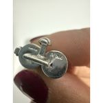 925 STERLING SILVER LEATHER AND PEARLS BRACELET BRAIDED PINK LEATHER 7.5" Photo 5