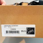 Christian Louboutin New Black Patent Leather Toboggan Photo 8