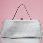 Vintage Rulo Creations Women's Shimmer Clutch Handbag Evening Bag Silver Small Photo 0