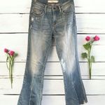 Hidden frayed Hem Flare Distressed Jeans Blue Size 24 Photo 0