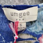 Umgee Kimono Womens S Blue Red Lace Floral Print Lace Flowy Open Cover Up Boho Photo 9