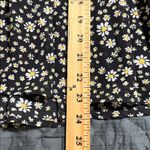 In Bloom  size medium peasant blouse daisy pattern black lace panel tasseled neck Photo 6